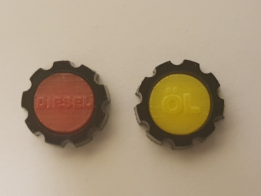 Tankdeckel-Set  "Diesel & Öl"